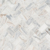 MS International Decorative Mosaic 12" x 12" Herringbone 1" x 2" Capri Blue