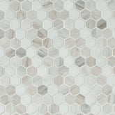 MS International Decorative Mosaic 12" x 12" Hexagon 1" Angora Sazi