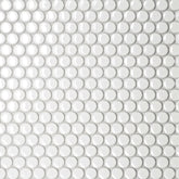 Bedrosians Le Cafe 1" x 1" Penny Round Glossy White