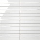 Bedrosians Le Cafe 1" x 6" Straight Stack Mosaic Glossy White