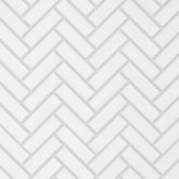 Bedrosians Le Cafe 1" x 3" Herringbone Mosaic Matte White