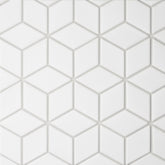 Bedrosians Le Cafe 2" x 3" Diamond Mosaic Matte White