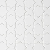 Bedrosians Le Cafe 2" x 2" Cross & Star Mosaic Matte White