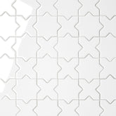 Bedrosians Le Cafe 2" x 2" Cross & Star Mosaic Glossy White