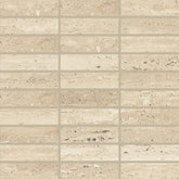 Bedrosians Sensi Roma 12" X 12" Straight Mosaic 1" x 4" Cream