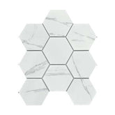 Emser Elegan 10"x11" Hexagon Mosaic 4"Matte Calacata