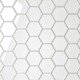 Bedrosians Le Cafe 2" x 2" Hexagon Mosaic Glossy White