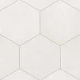Bedrosians Makoto 10" x 11.5" Hexagon Matte Shoji White