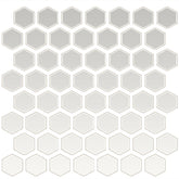 Daltile Color Wheel Mosaic 12" X 14" Hexagon Glossy Arctic White