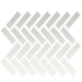 Daltile Color Wheel Mosaic 1" X 3" Herringbone Glossy Arctic White
