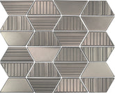 Daltile Industrial Metals 2" X 4" Mixed Trapezoid Mosaic Stainless