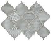 Daltile Vintage Metals 4" Arabesque Whitewash Titanium