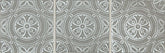 Daltile Vintage Metals 4" X 4" Deco Rosette Whitewash Titanium