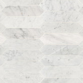 MS International Natural Stone Marble 3" x 12" Picket Honed Carrara White