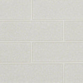 MS International Decorative Mosaic 12" x 12" Subway 3" x 9" Frosted Icicle Glass