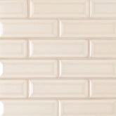 MS International Highland Park 12" x 12" Mosaic 2" x 6" Glossy Antique White