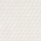 MS International Domino 12" x 12" Hexagon 2" White