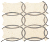 Marazzi Castellina Stone Mosaic 14" X 12" Trellis Beige And Gray