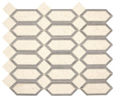 Marazzi Castellina Stone Mosaic 15" X 13" Linear Hexagon Beige And Gray