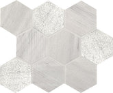 Marazzi Haven Point 4" X 4" Hexagon, Straight Edge Candid Heather