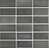 Emser Nagara 11"x11" Stacked Mosaic1.8"X3.75" Polished Gray