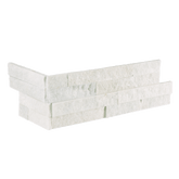 Bedrosians Stone Ledgers 6" X 24" Ledger Corner Split Face Glacier White