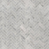 MS International Natural Stone Marble 12" x 12" Herringbone 1" x 3" Mosaic Carrara White