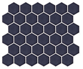 Emser Savvy 11"x12" Hexagon Mosaic 2"x2" Polished Navy