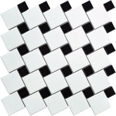 Emser Spin 11"x11" Dot Mosaic Black