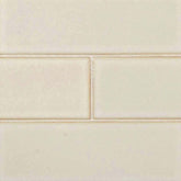 MS International Highland Park 12" x 12" Mosaic 4" x 12" Glossy Antique White
