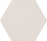 Marazzi Rhyme And Reason 4" X 5" Hexagon Ripple Mix Bone