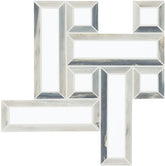 Daltile Gamma 12" X 12" Basketweave Mosaic 2.25" Azure Blend