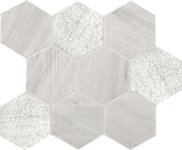 Marazzi Ascend Stone 14" X 12" Hexagon 4" X 4" Candid Heather