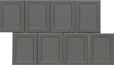 Emser Cuadro Frame 9"x14" Mosaic 4"x5" Polished Charcoal