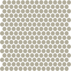 Daltile Color Wheel Mosaic 13'' X 11'' Penny Glossy Architectural Gray