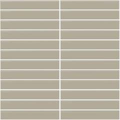 Daltile Color Wheel Mosaic 12'' X 10'' Straight 1'' X 6'' Glossy Architectural Gray