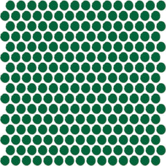 Daltile Color Wheel Mosaic 13'' X 11'' Penny Glossy Emerald