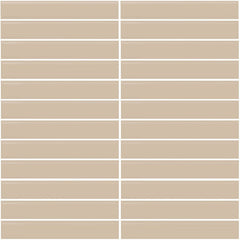Daltile Color Wheel Mosaic 12'' X 10'' Straight 1'' X 6'' Glossy Urban Putty