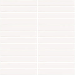 Daltile Color Wheel Mosaic 12'' X 10'' Straight 1'' X 6'' Glossy Arctic White