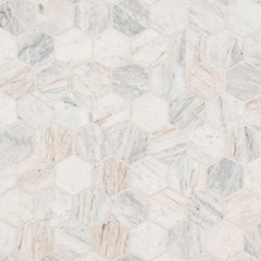 MS International Decorative Mosaic 12" x 12" Hexagon 2" Capri Blue