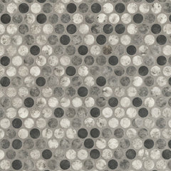 MS International Decorative Mosaic 12" x 12" Penny Round Urban Tapestry