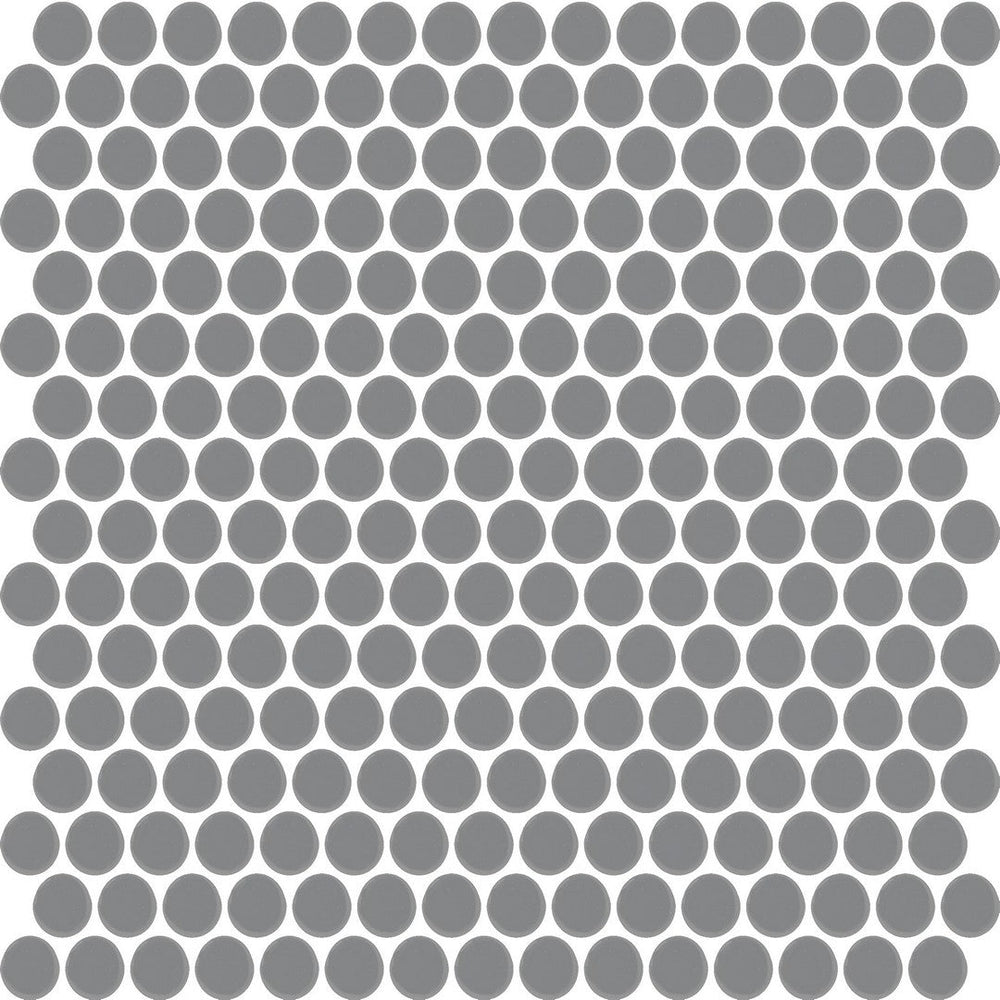 Daltile Color Wheel Mosaic 13'' X 11'' Penny Matte Matte Suede Gray
