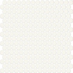 Daltile Color Wheel Mosaic 13'' X 11'' Penny Matte Matte Arctic White