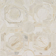 MS International Decorative Mosaic 12" x 12" Geometric Athena Gold Regency