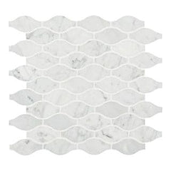 Daltile Marble 12'' x 13'' Straight Mosaic 2.37''x 0.35'' Polished Carrara White