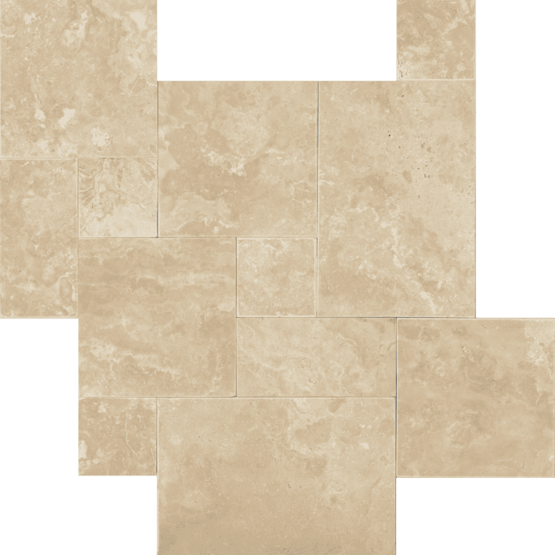 Bedrosians Travertine 3cm Paver Set 8"x8" - 8"x16" - 16"x16" - 16"x24" Durango
