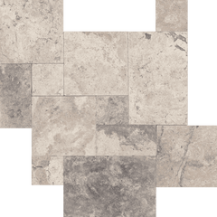 Bedrosians Travertine 3cm Paver Set 8"x8" - 8"x16" - 16"x16" - 16"x24" Silver Cream