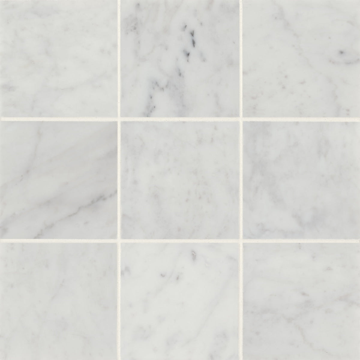 Bedrosians Monet 4" x 4" Honed White Carrara