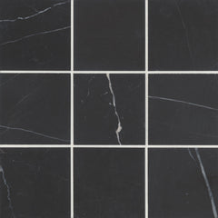 Bedrosians Monet 4" x 4" Honed Nero Marquina