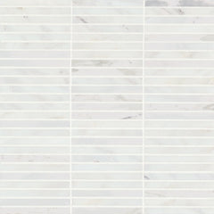 Bedrosians Monet 11.75" x 12" Honed Marble Mosaic Oriental White